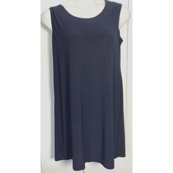 R & M Collection Dresses & Skirts - R & M Collection Womens Sleeveless Sheath Dress Navy Blue Size 14